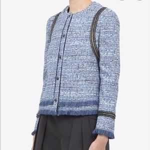 JOSEPH Tweed Chain-trimmed Jacket